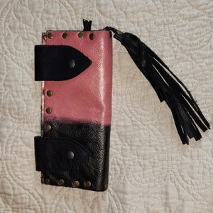 Bird Trouble Large Wallet, handmade